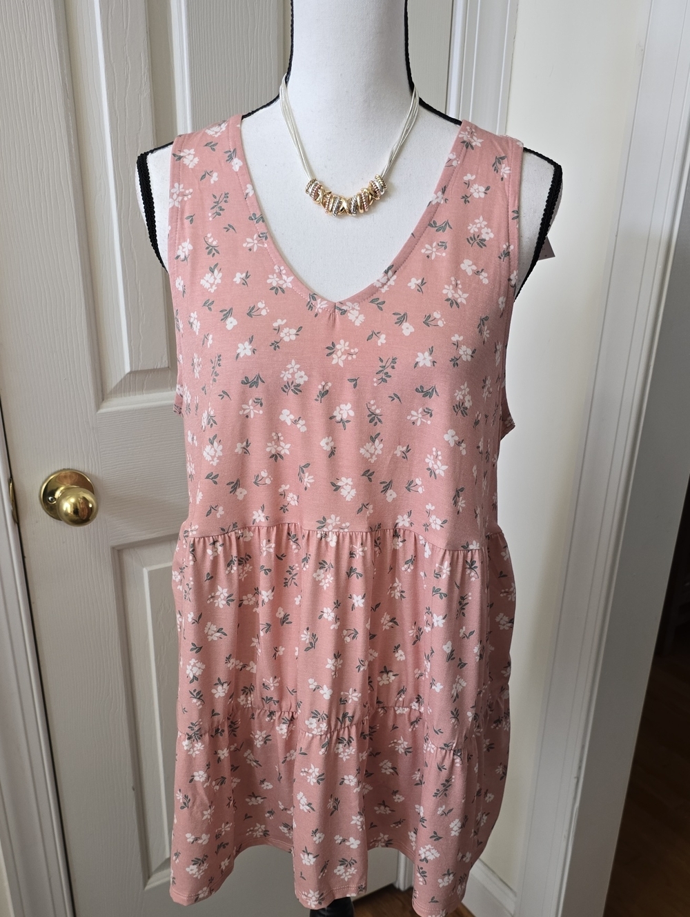 A:GLOW BRAND WOMEN'S PINK SLEEVELESS MATERNITY TOP SIZE XL